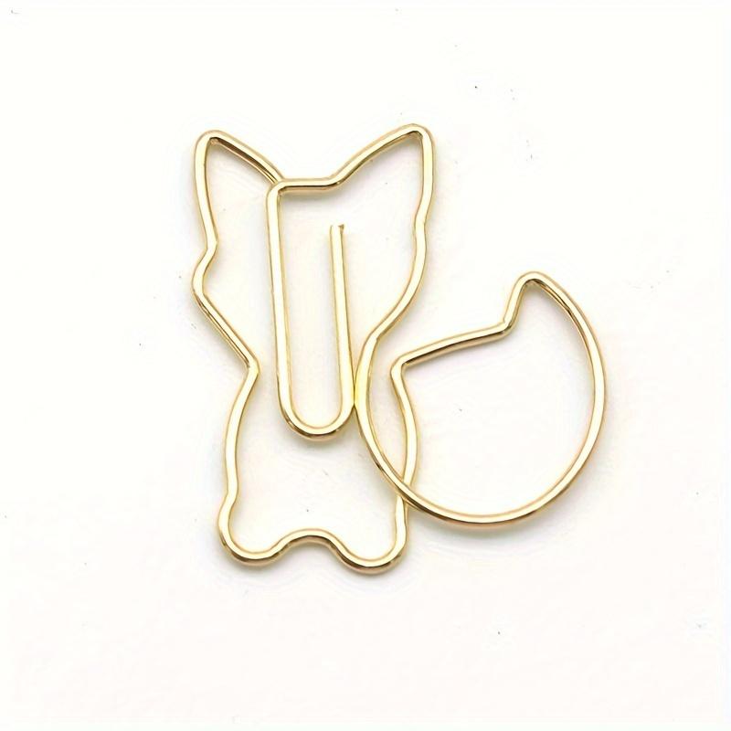Set of 20 Squirrel - Inspired Paper Clips In Rose Gold & Gold - Charming Bookmarks for Fun Office Organization