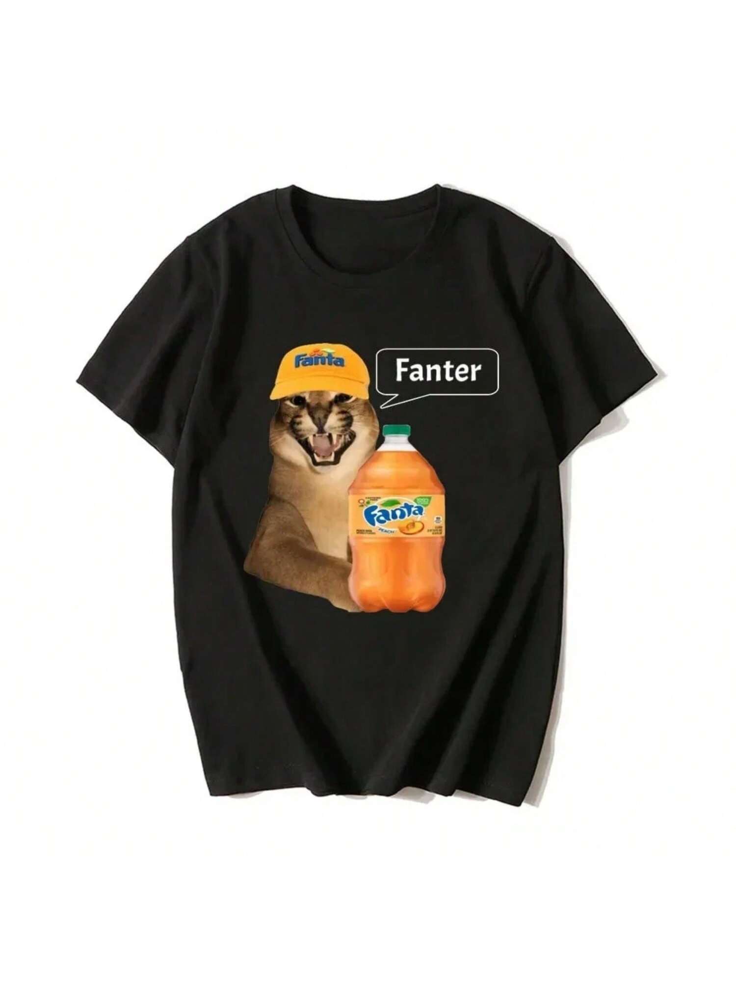 Demotivational Big Floppa Cat Meme Fanter T-Shirt Wo Fun Short Sleeve T-Shirt Cartoon T-Shirt Y2k Clothes Fashion Vintage S разноцветный