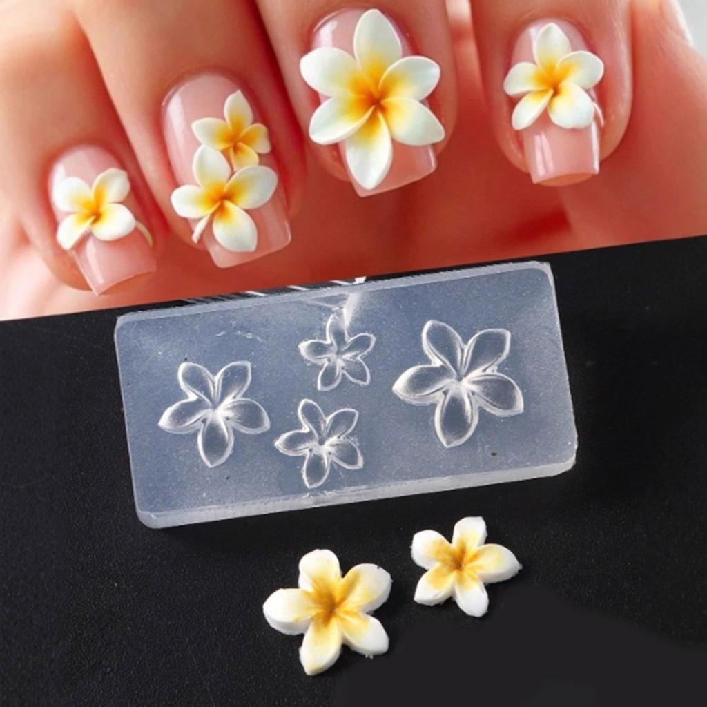 3er-Pack Professionelle Nail Art Formen Blumenform Kleine Zubehörform Nägel Dekorative Formen für Maniküre Dekorationen
