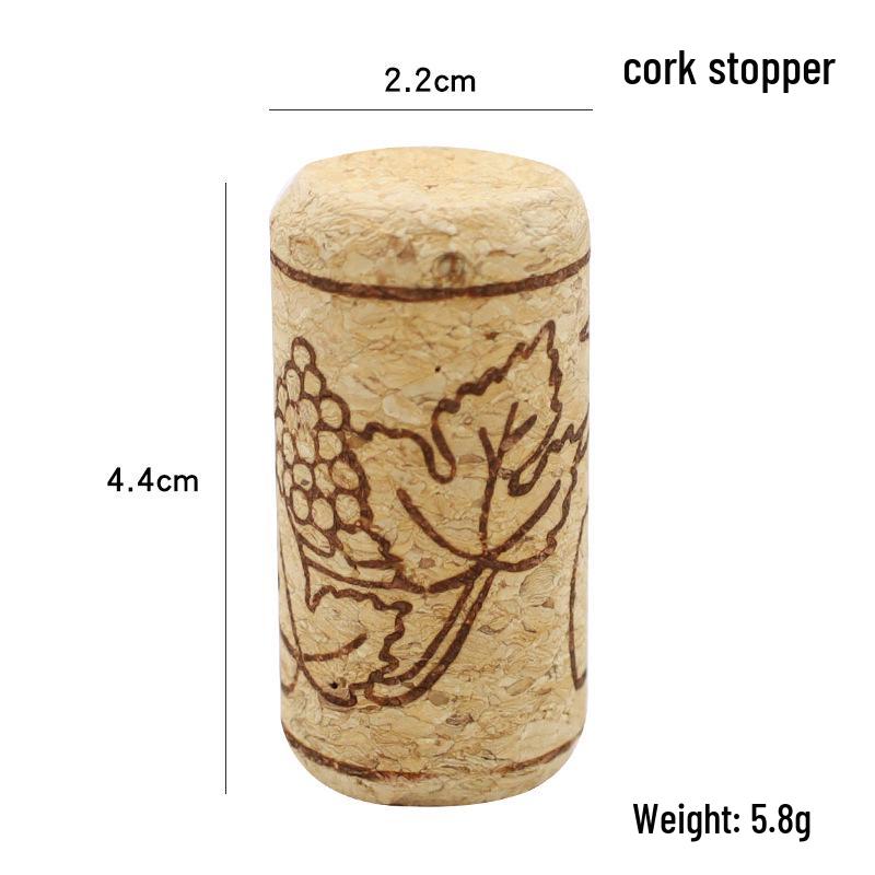 Red Wine and Champagne Cork Storage Jar with High-Density Synthetic and Natural Glass Bottle Stoppers