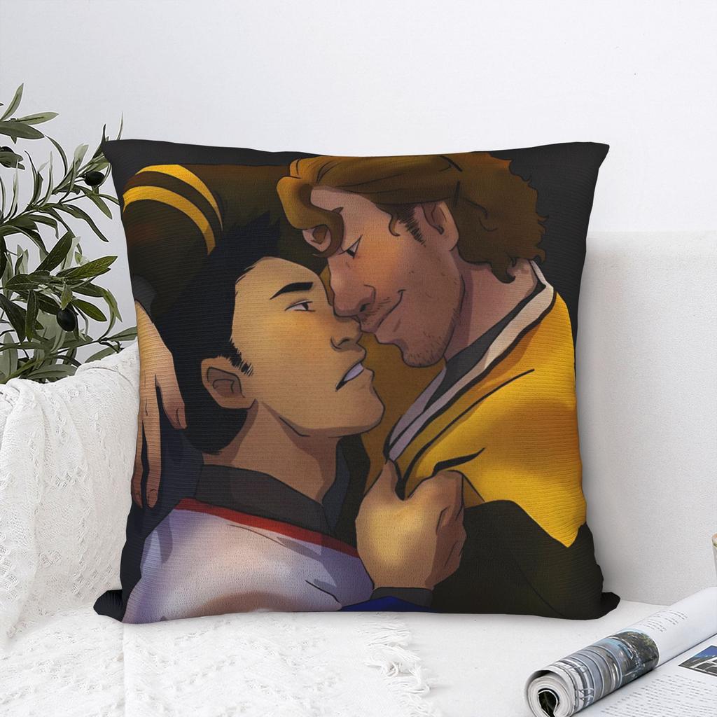 Pillow Cover Heated Rivalry Ilya and Shane  Retro Trendy Pillow Case For Couch Sofa Bedroom Pillowcases
