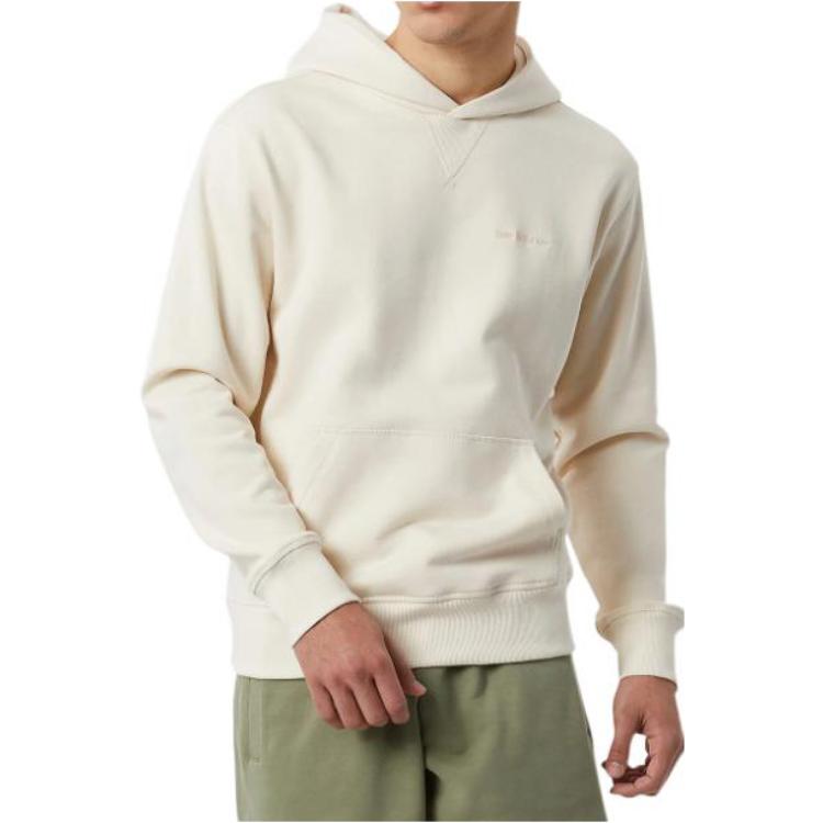 New Balance Sweatshirts Men's Ecru Hooded Moderate Regular AMT23565-GIE