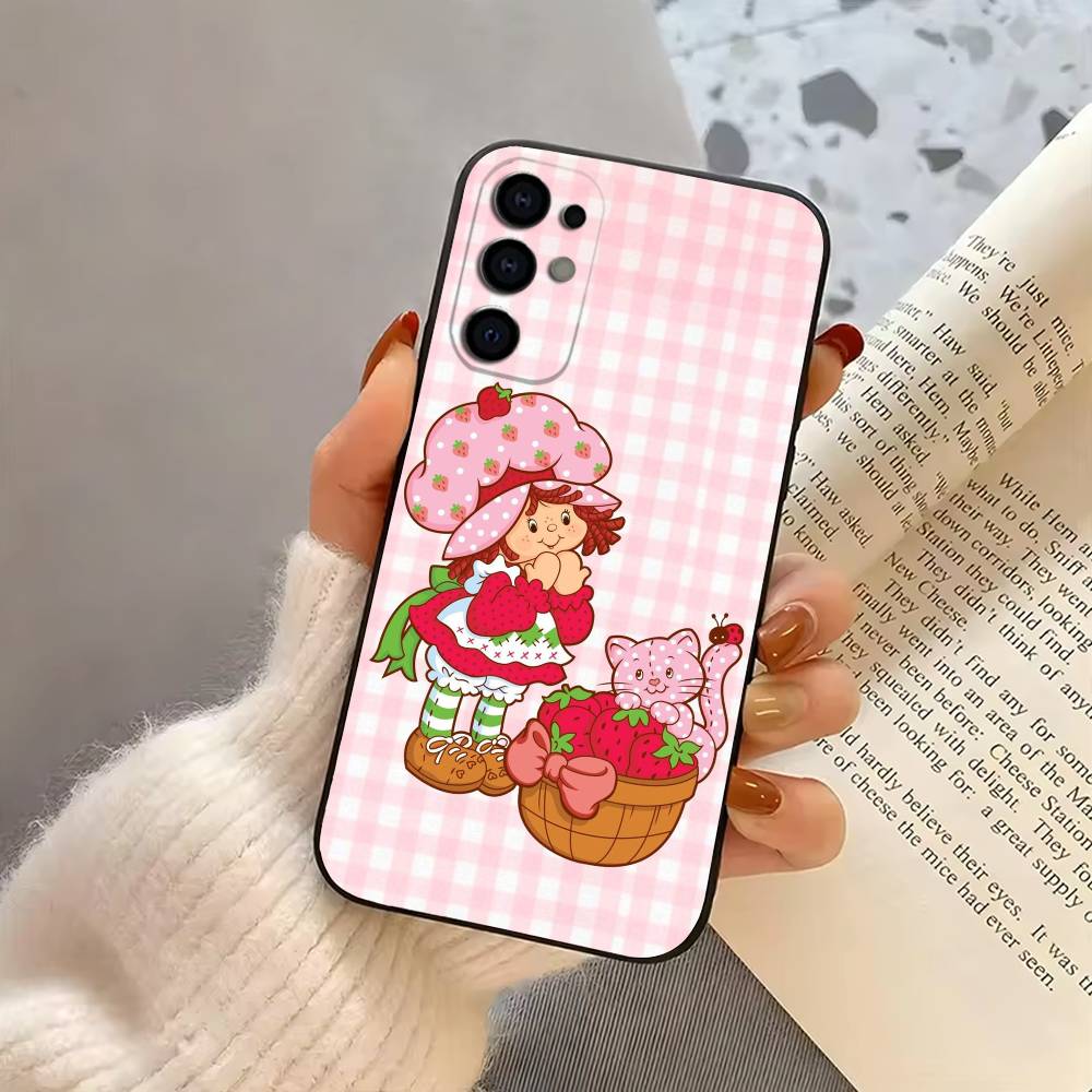 

Чехол для телефона S-Strawberry S-Shortcake-Girl Черный Силиконовый Мягкий Для Samsung S25,S24,S21,S22,S23,S30,Ultra,S20,Plus,Fe,Lite Samsung S21 s305G
