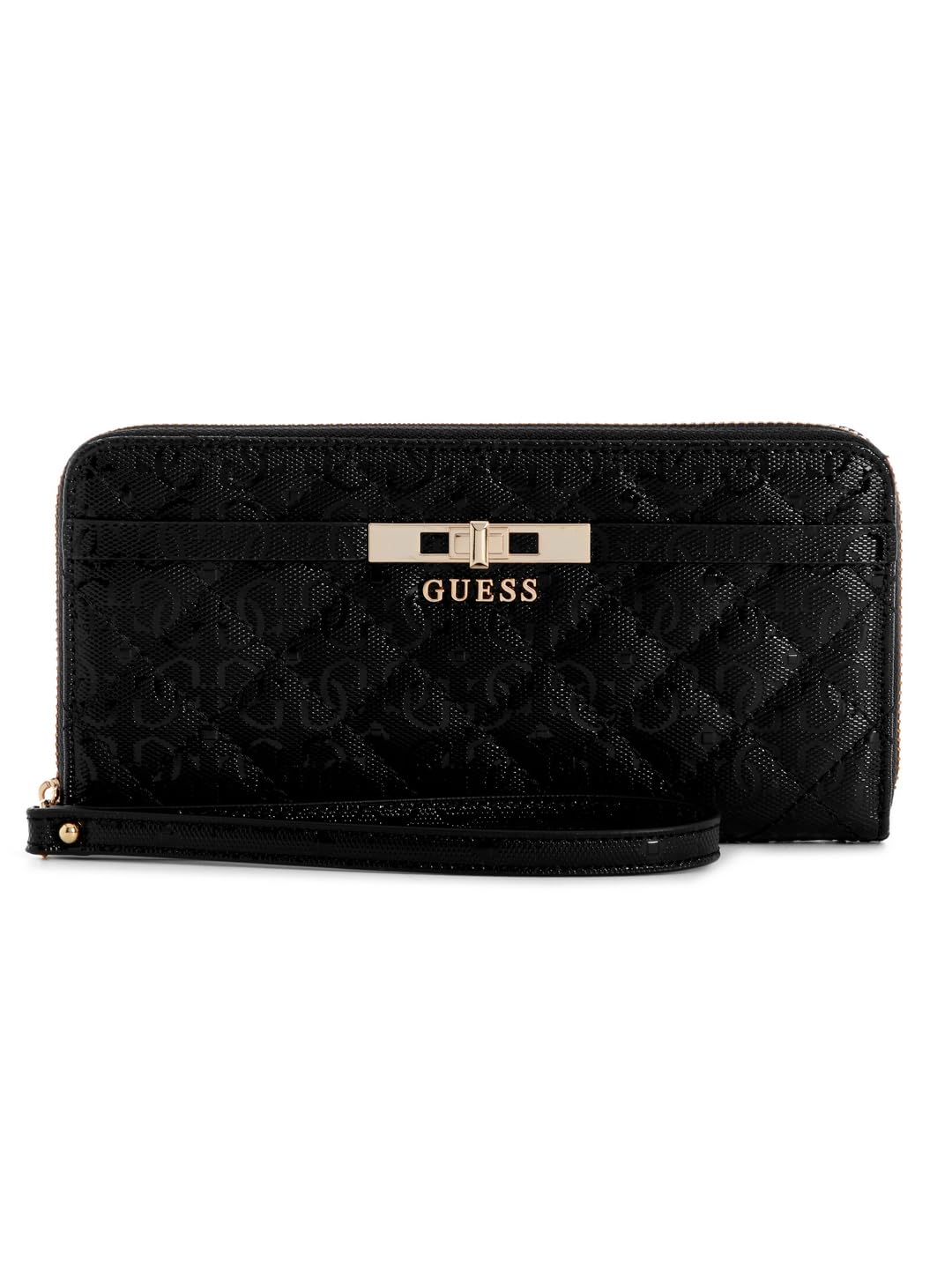 

Guess IDRA SLG Large Zip Around Black Wallet,