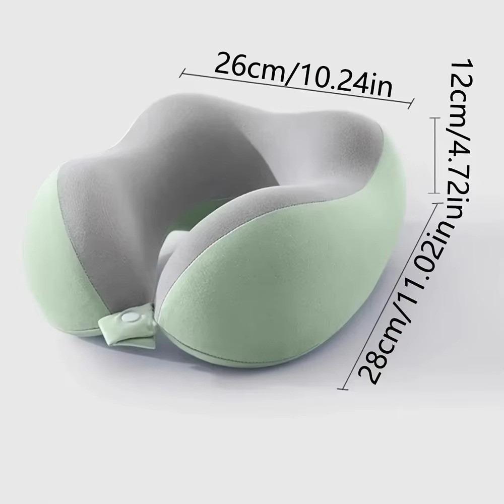 Slow Rebound U-Shaped Neck Pillow Machine-Washable Cover Soft Material Memory Foam Pillow Portable Design Pouch Included