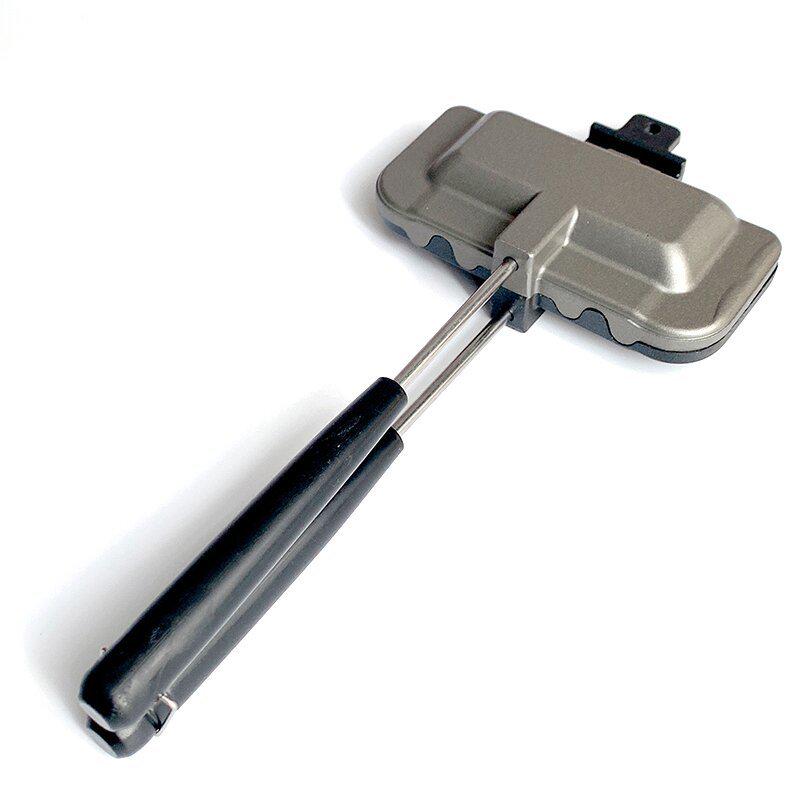 Aluminum Alloy Non-Stick Double-Sided Sandwich and Cake Grill Pan for Outdoor Use