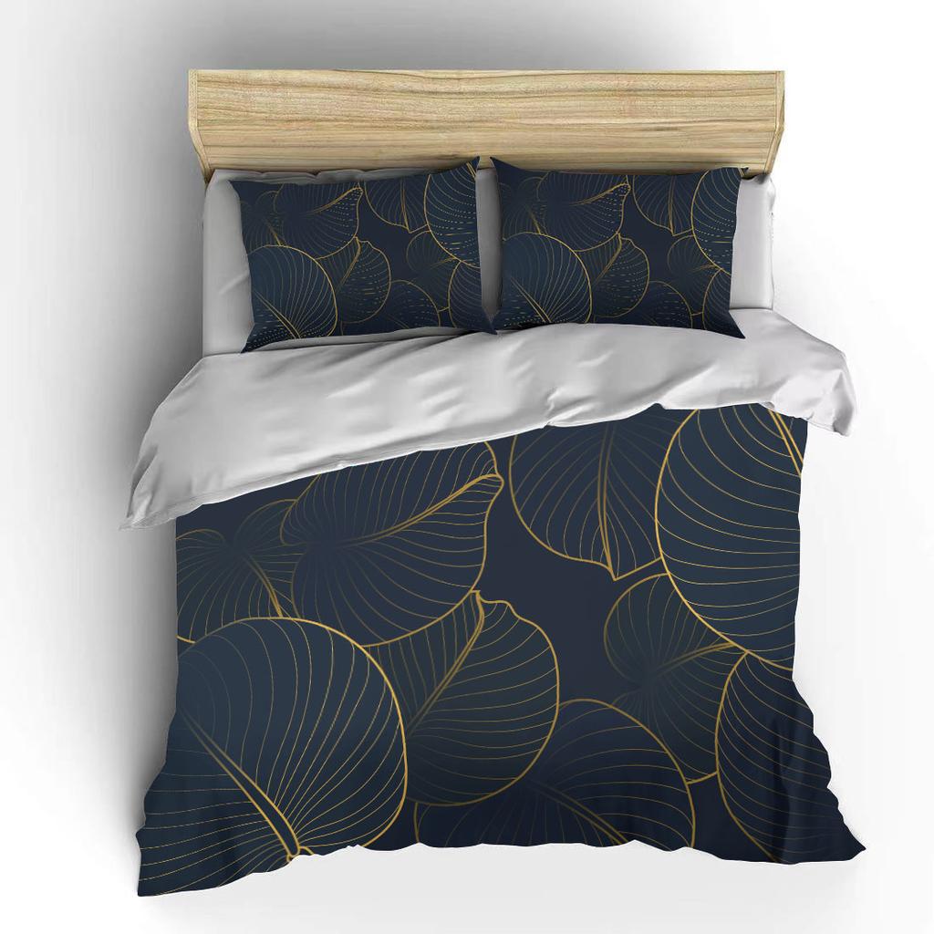 Botaniczny Kwiat Podwójna Poszwa na Kołdrę Łóżko Europejskie Zestawy Pościeli Tekstylia Domowe Luksusowe Poszewki na Poduszki Pościel do Sypialni