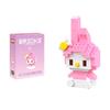 99 style Hello Kitty Building Blocks Cartoon Figures Kuromi Bricks My Melody Children's Assembly Toys Cinnamoroll Gift