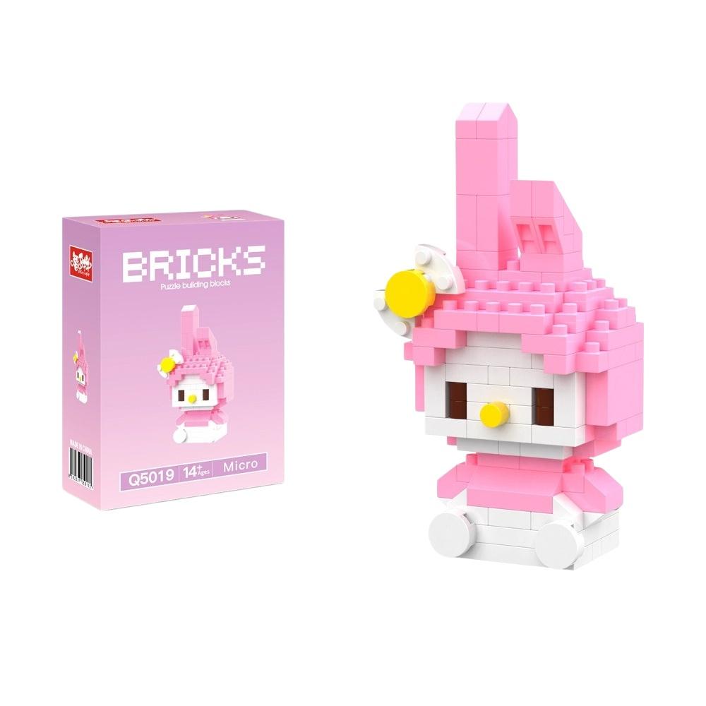 99 style Hello Kitty Building Blocks Cartoon Figures Kuromi Bricks My Melody Children's Assembly Toys Cinnamoroll Gift