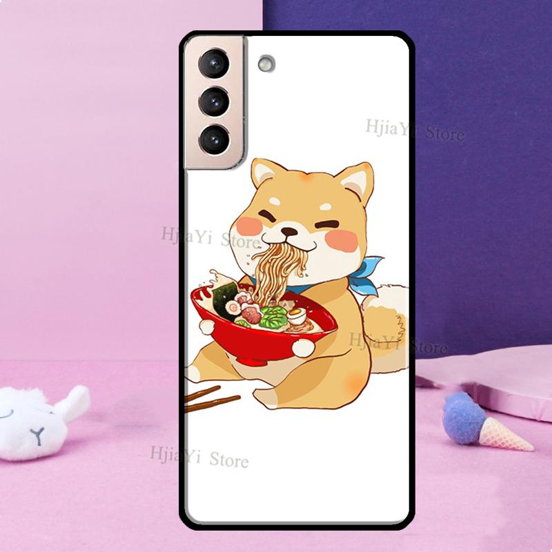 Cute Shiba Inu Phone Case For Samsung Galaxy S21 Ultra S8 S9 S10 S22 Plus Note 10 20 Ultra S20 FE Cover