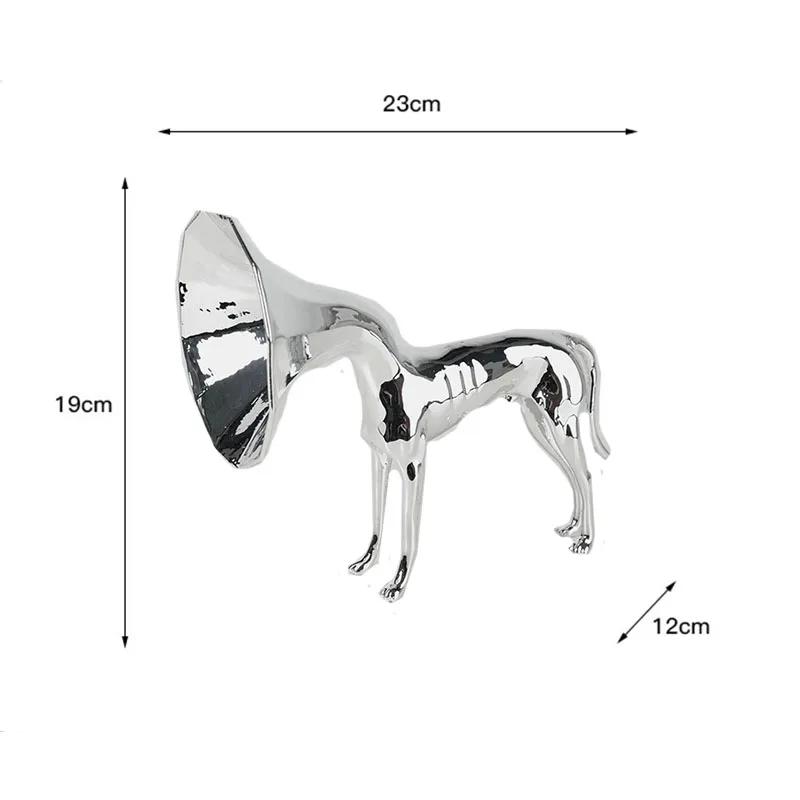 

Креативная золотая роговая статуэтка собаки, декоративная легкая роскошная современная спальня, металлическое животное, художественные поделки, украшения для гостиной, аксессуары