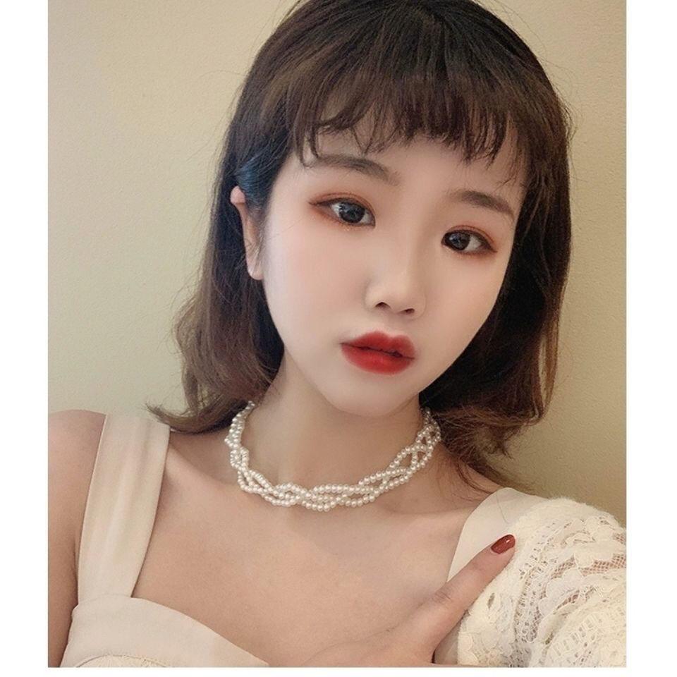 Fashion jewelry, bohemian multi-layer necklace, popular street auction popular pearl necklace.