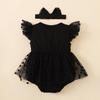 infant Girl Summer Outfits Sleeveless Dress Romper Lace Tutu Onesie Backless Jumpsuit Ruffle Bodysuit One Piece