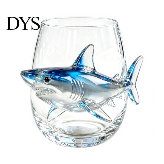 Unique Sea Creature Drinkware Octopus Stemless Wine Glass, 3D Marine Animal Printed Bar Life Enthusiast Gift Borosilicate Glassware, for Cocktails And