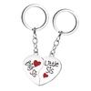 Buzz Selection Keychains, Sisters, Heart, Matching Message, Gift, Commemorative, Men's, Women's, AC516 (Square)