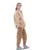 Seinteukeulu Two-Layer Wide Cargo Jogger Pants W2-308J Camel