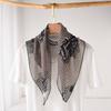 New 70cm Silk Silk Scarf Versatile Flat Pattern Printing Fashion Temperament Scarf Shawl Square Scarf
