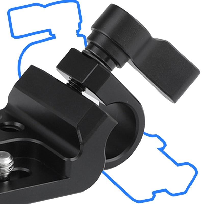 1 Set Photography Mounting Board 15mm Pipe Clamp Secure Camera Plate Multiple Thread Holes Aluminum Construction