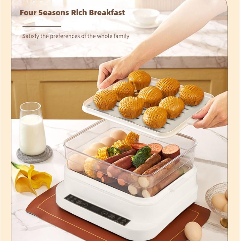 800W Household Intelligent Large Capacity Steamer Kitchen Cooking Tool Multifunctional Electric Steaming Pot