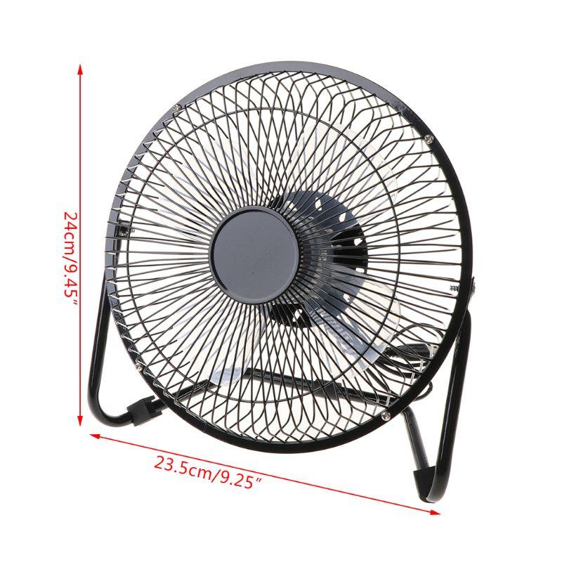 USB-betriebener Metall 8-Zoll tragbarer USB-Schreibtischventilator mit 2-stufigem Schalter Persönlicher Kühlventilator für Zuhause Büro Tisch Outdoor