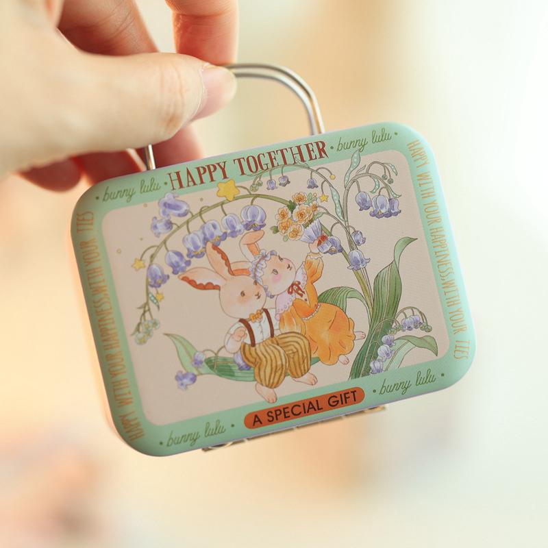1pc Mini Tins Box Wedding Gifts Suitcase Tin Chocolate Candy Packaging Metal Storage Box