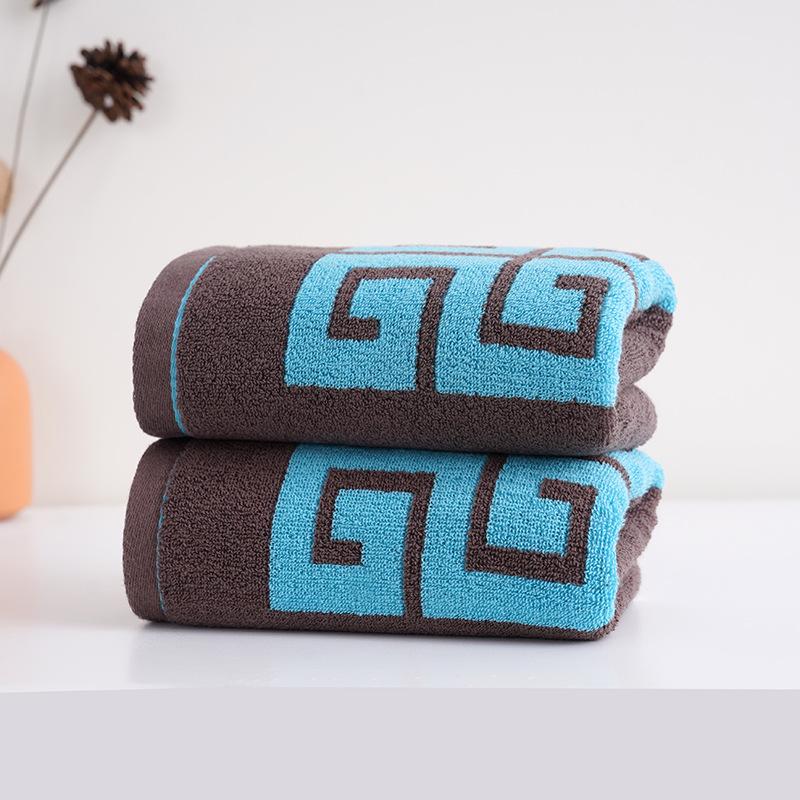 Elegant Cotton Jacquard Sports Towel - Thick, Absorbent, Gift-Ready