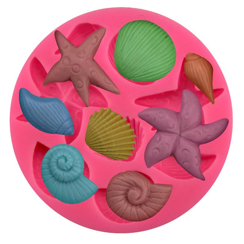 Ocean All Kinds of Shell Scallop DIY Silicone Sugar Turning Baking Tool Chocolate Mold Cake Mold