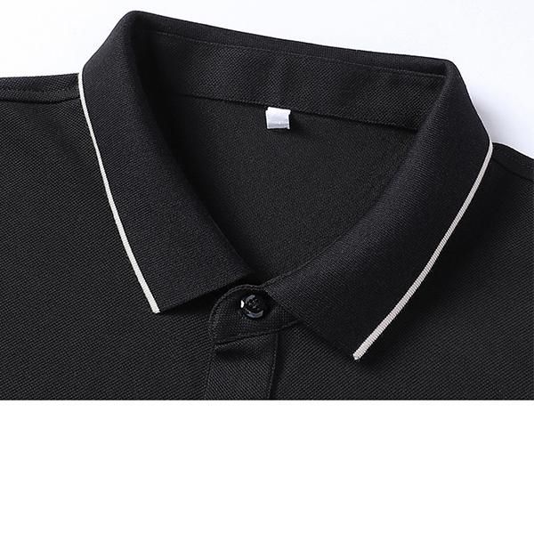 Summer Men's Solid Color Short Sleeved Polo Shirt Breathable Loose Casual Men's Short Sleeved Shirt T-shirt