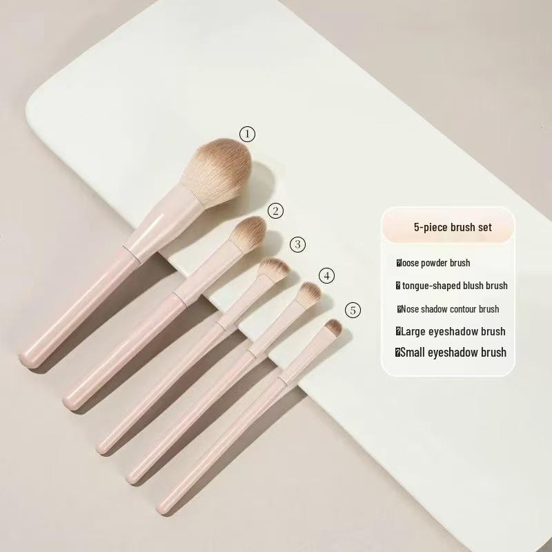 

Набір базових пензлів для макіяжу Квітка персика : Тіні для повік, Рум яна, Контур, Розтушовування, Тінь для носа - Портативна повна колекція пензлів