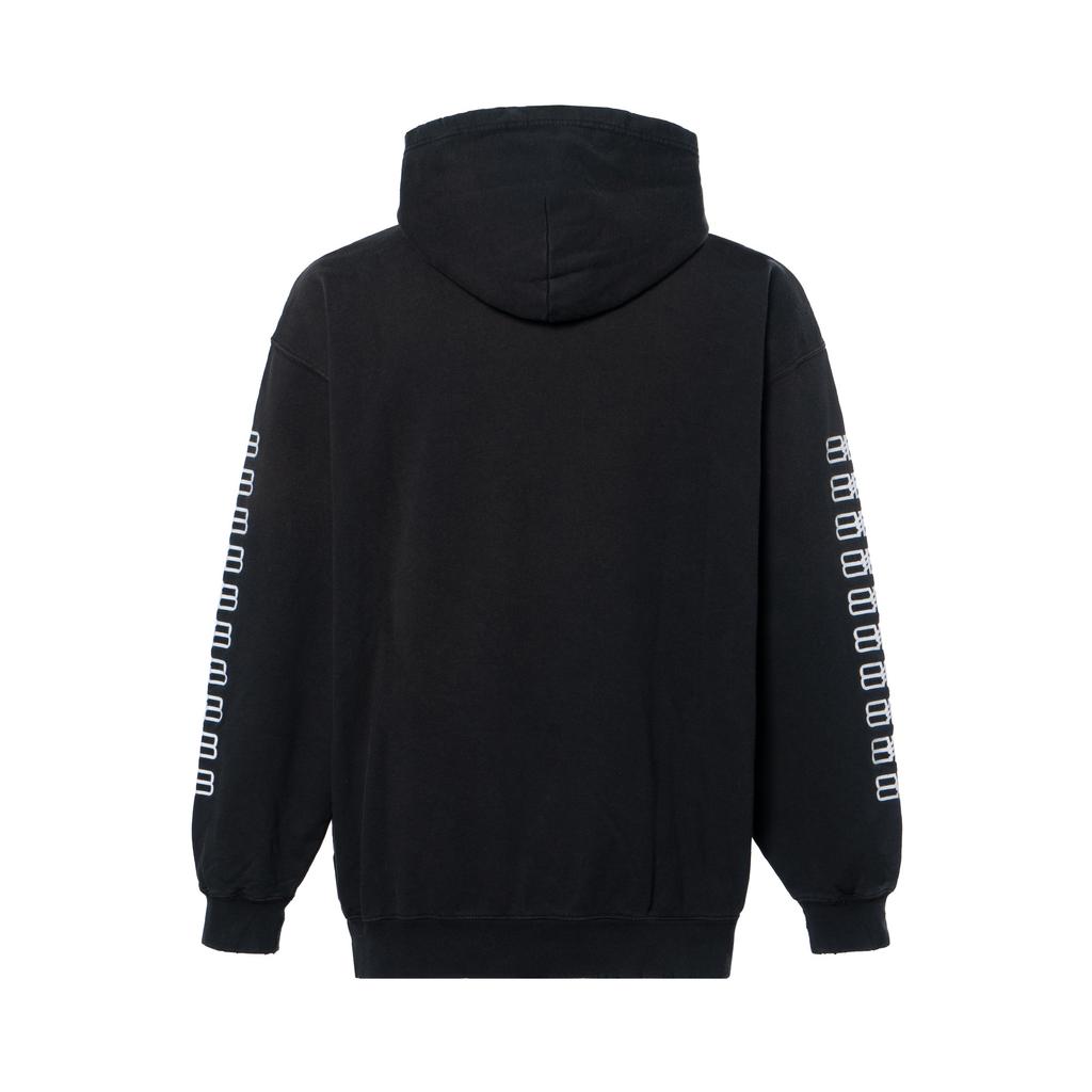Balenciaga BB Paris Icon Medium Fit Hoodie 'Black White' Men's 570811TMVG69034