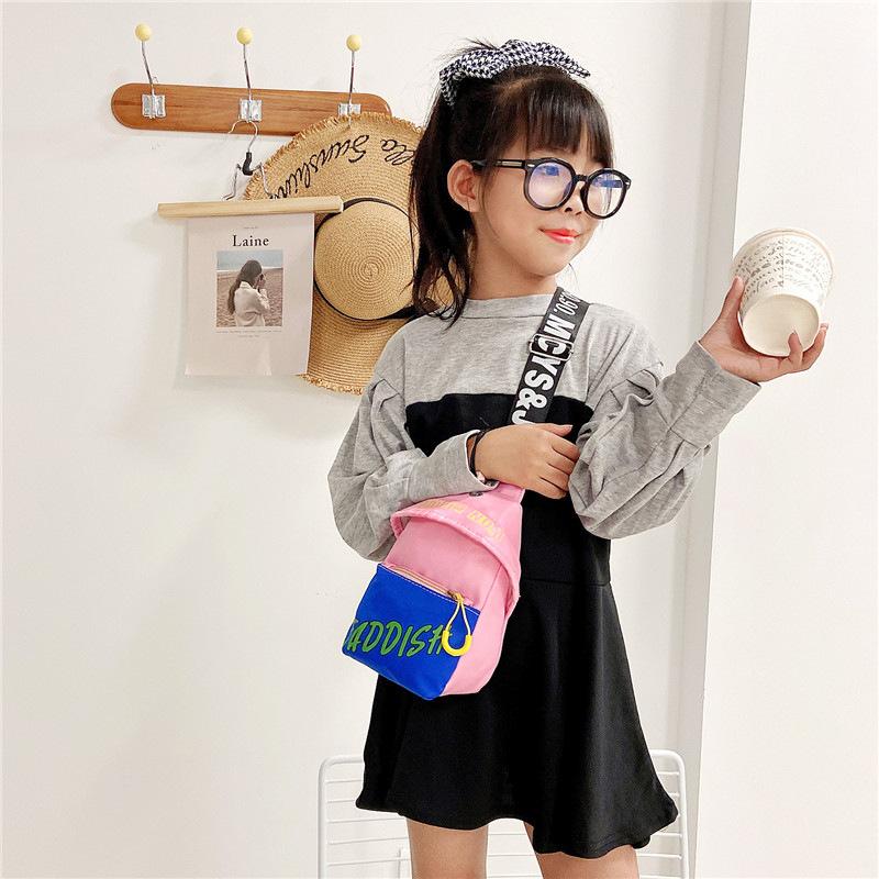 New Children's Bag Summer Boys and Girls Messenger Bag Handsome Boys Letter Fanny Pack Fashion Parent-child Mobile Phone Small Bag