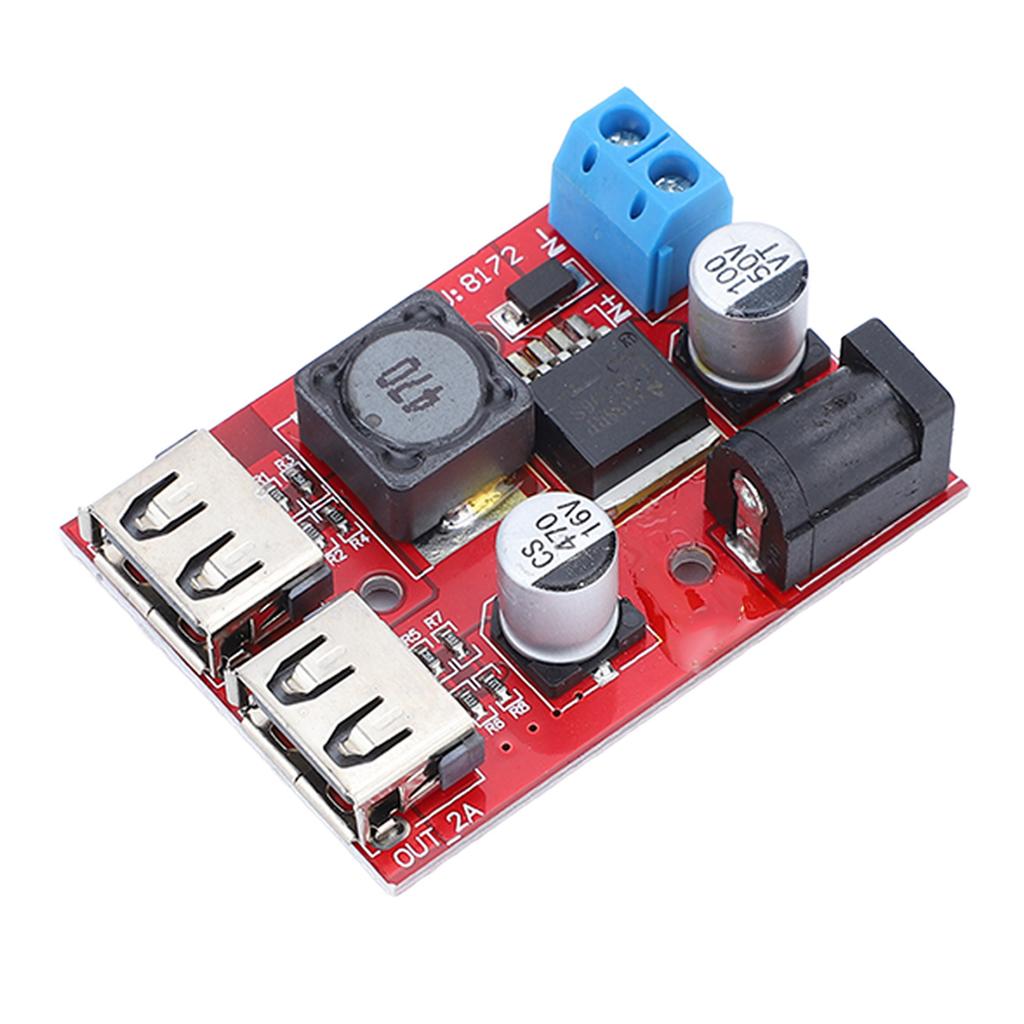 Voltage Regulator Board Solar Controller 2 USB Output Buck Module DC6V30V to 5V