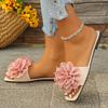 Fashion Designer Women's Elegant Slippers Flats Sandals Woman Soft and Comfortable Shoes Summer Fad Slides 2025 New Walking Soft