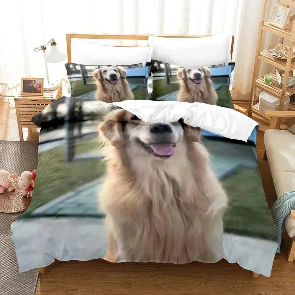 Dog Duvet Cover Cute Dogs Bedding Set Cartoon Puppy Pattern Duvet Cover Set 3D Print Dogs Pattern For Kids Adults