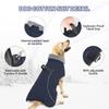 Wasserdichte Winter Hundejacke mit Geschirrloch Warme Fleece Hundejacke Reflektierende Winddichte Haustierkleidung für Große Mittlere Hunde