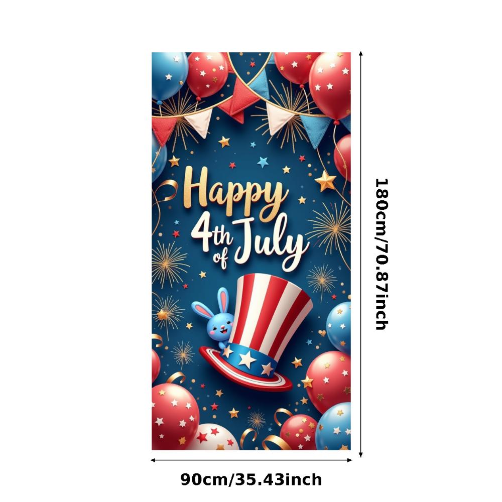Decorative Design Happy 4th of July Celebration Banner for Holiday Party Indoor Decoration Patriotic Event