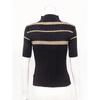 Specchio Slim Short Sleeve High Neck Blouse 442 168