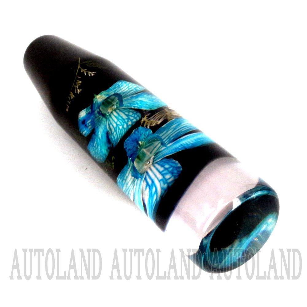 Submerged Flower Shift Real Fresh 20cm for Manual Automatic and Passenger by AUTOLAND Knob, Blue, Orchid, Flowers, 200mm, Long, Transmissions,