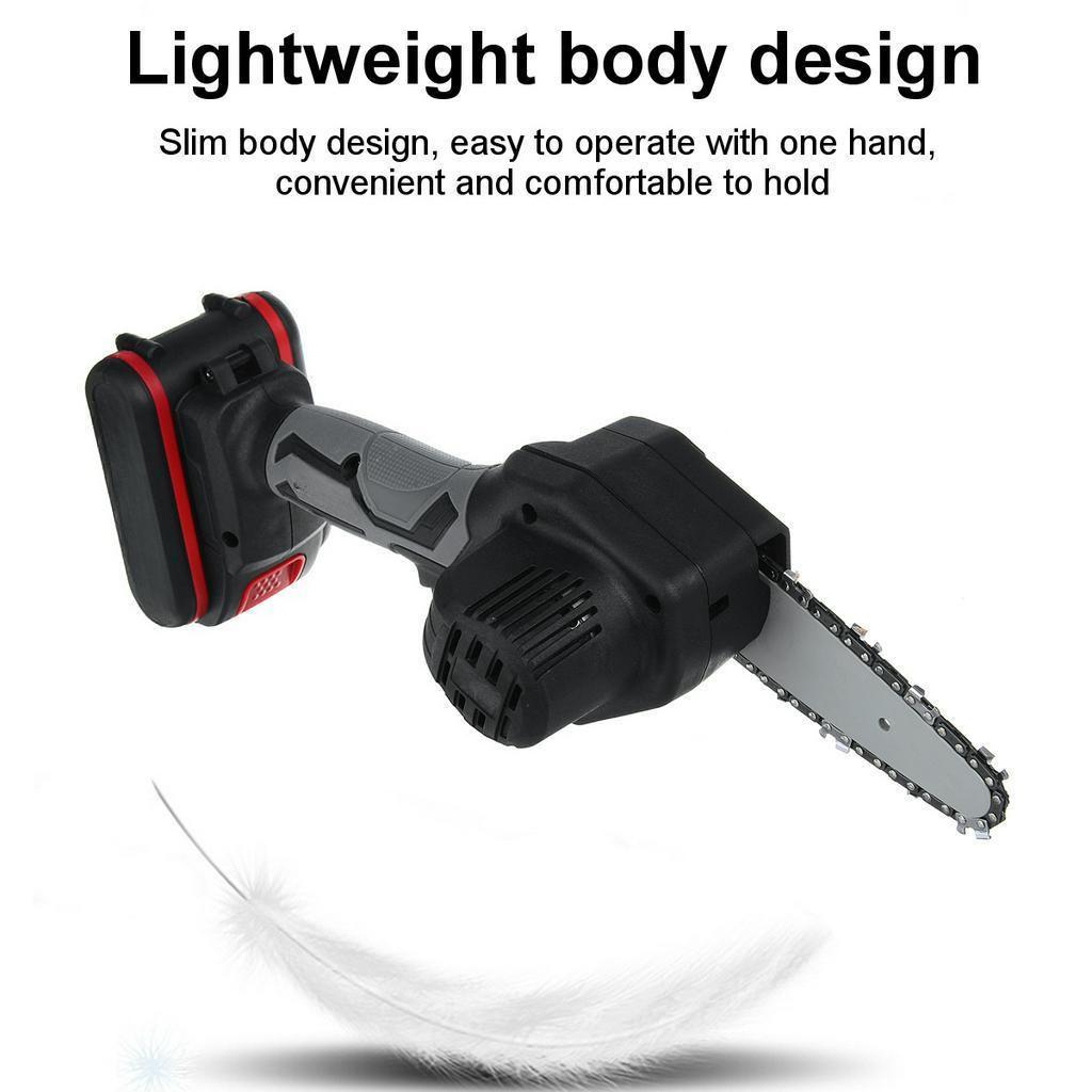 48V 4inches Portable Electric Saw Woodworking Cutting DIY Tool Electric Pruning Saw With 1 Battery Cordless Electric Chain Saw