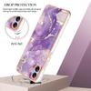 For Samsung Galaxy A04e 4G/F04 4G/M04 4G TPU Case with IMD Marble Pattern Electroplated Back Cover