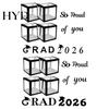 Event Decoration Box 4 Pcs 2026 Graduation Balloon Boxes So Pround of You Black with Letters for Class Grad Party Supplies