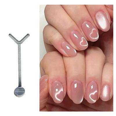 Y-Shaped Nail Magnet Stick Wire Tools,For Creating Heart & Ingot Shapes On Nails,Love Heart Cat Eye Nail Magnet,Art Accessories