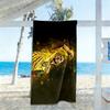Blue Energy Soccer Player Beach Towel Soft Durable Quick-Dry Comfortable Lightweight