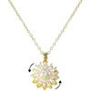 Rotatable Sunflower Pendant Necklace: High-End Light Luxury Clavicle Chain