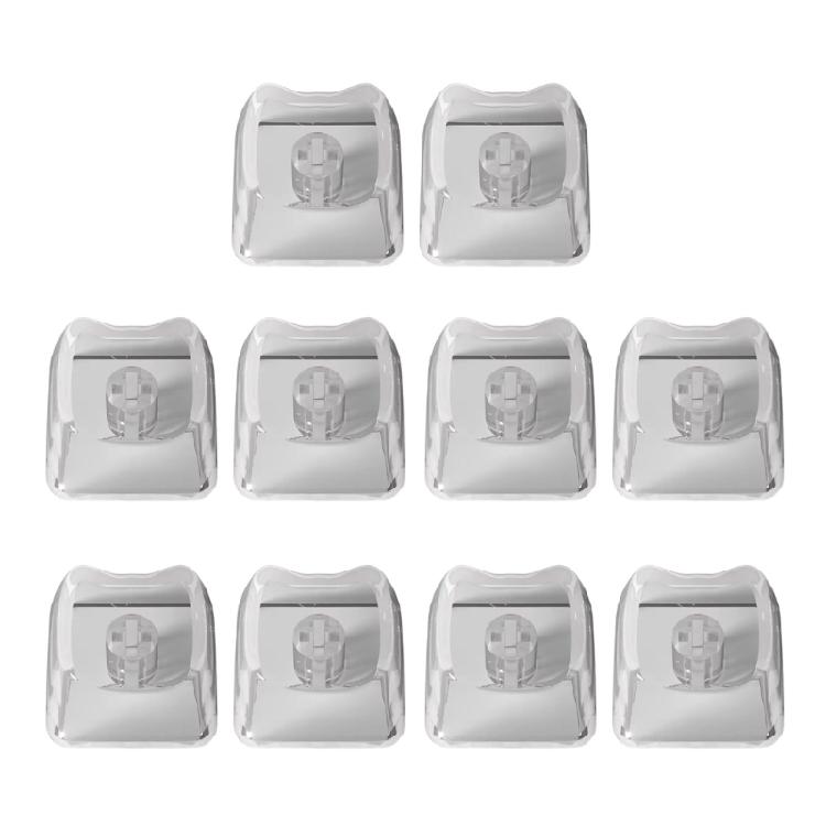 

10 Count Clear Keyboards Keycaps High Clear PC Construction Smooth Backlighting Enhancement прозрачный
