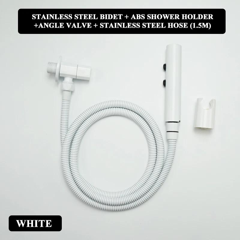 Handbrause Bidet Sprayer Set Hochdruck Dual-Modus Edelstahl Sprühpistole Dusche Selbstreinigend Badezimmerzubehör