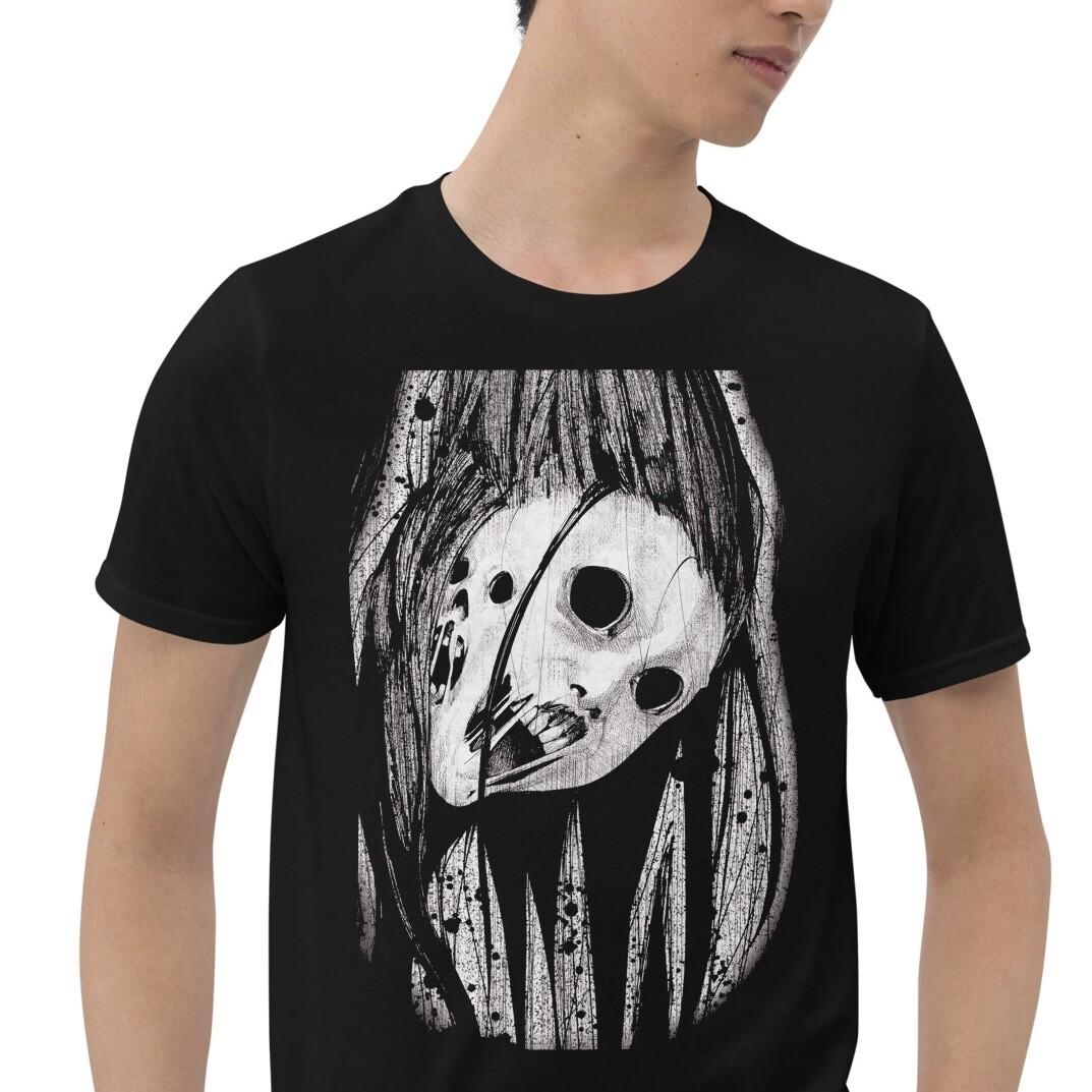 Anime Girl Scary Horror Monster Two face Short-Sleeve Unisex T-Shirt Mens Womens Tees Top 2XL