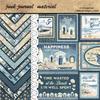 12 Sheets Retro Beach-Themed Journal Collage Paper and DIY Stickers