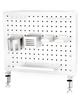 EastForce Pegboard Desk Panel (White, Large) Magnetic Gaming Panel Desktop Storage with Hooks and Tray, Clamp Type Perforated Board