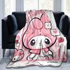 1pc Pink Bunny My Melody Blanket, Seasonal Home Decor Gift for Family and Friend, Soft Throw Blanket Suitable for All Seasons, Living Room, Travel, Ca